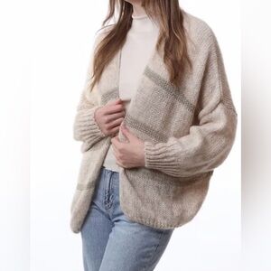 Elegant Beige Knit Cardigan